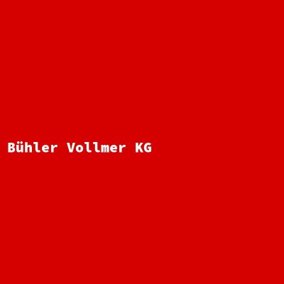 Hersteller: Bühler Vollmer KG