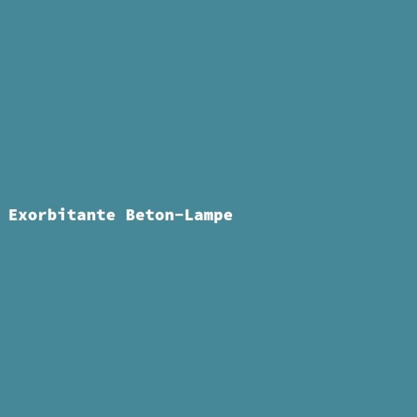 Exorbitante Beton-Lampe