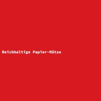 Reichhaltige Papier-M&uuml;tze